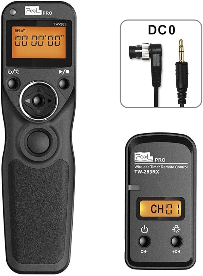 Wireless Remote Shutter Release Cable Wired Timer Remote Control TW-283DC0 Compatible for Nikon D850 D810 D800 D700 D500 D300 D300s D200 D40s D800E D810A D1X D2H D3X D1 D2 D3 D3s D4 D5 D4s F5 F6 F100