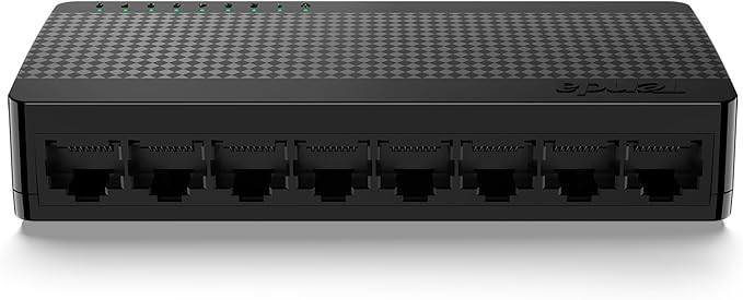 Tenda SG108, 8 Port Gigabit Switch, Unmanaged Home Ethernet Switch, Office Ethernet Splitter, Plug & Play, Plastic Case, Desktop/ Wall-Mount, Fanless Quiet, Limited Lifetime Protection