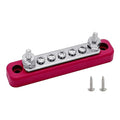 2 x #10 (M5) Studs Power Distribution Block with 5 x #8 (M4) Screws, Ampper 4.2" Bus Bar 12V Power Distribution Terminal Block Battery Busbar for Car Audio Solar (Red)