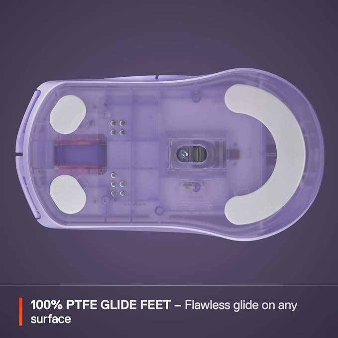 SteelSeries Rival 3 Wireless Gen 2 Gaming Mouse — 2.4GHz and Bluetooth — 18000 DPI TrueMove Air Optical Sensor — 60 Million Click Durability — Light-Weight — 100% PTFE Feet — Lavender