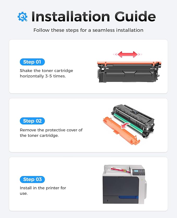 647A 648A Toner Cartridge 4-Pack Replacement for HP 647A 648A CE260A CE261A CE262A CE263A for Color LaserJet Enterprise CP4025dn CP4025n CP4525dn CP4525n CP4525xh CM4540 MFP CM4540f CM4540fskm Printer