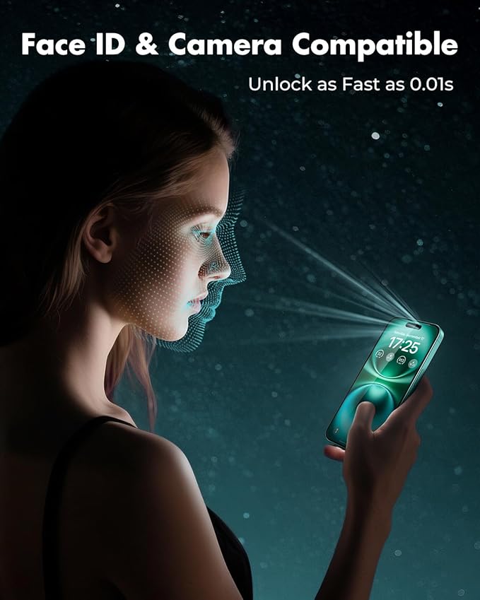 UNBREAKcable 3-Pack Screen Protector for iPhone 16 Plus, Double Shatterproof Tempered Glass [Easy Installation Frame] [9H Hardness] [99.99% HD Clear] [Case Friendly] for iPhone 6.7 inch