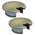 2 Pcs Desk Grommet 1-3/8" / 35 mm, Desk Cord Hole Cover, Cable Grommet Metal Zinc Alloy Materilal, Desk Hole Grommet for Home & Office Pc, Detachable Cable Cord Organizer-Bronze