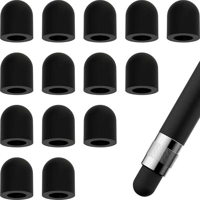 Stylus Replacement Tips, Replacement Rubber Tips for Stylus Pens, Soft Silicone Stylus Tips Silicone Nib Replacement for Touch Pencil Stylus Touchscreen Pen (45pcs)