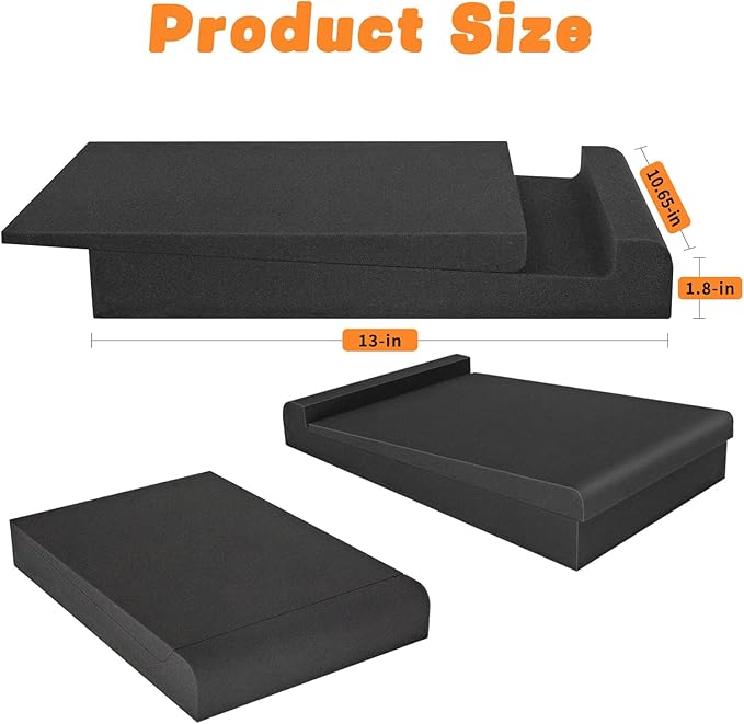 2 Pack Studio Monitor Isolation Pads for Large Speakers 6.5 7 8 Inches Sound Insulation Studio Foam Prevents Vibrations Acoustic Speaker Isolation Pad High Density Fits Most Stands