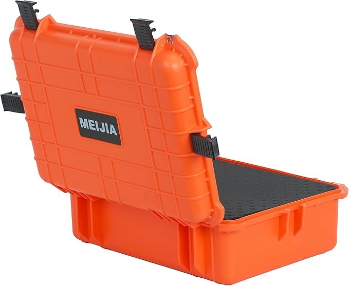 MEIJIA Portable Waterproof Protective Case,Hard Camera Case,Customized Fit Foam Inserted, Elegant Black,Fit for Camera, Equipments, Lens,Drones(Black)