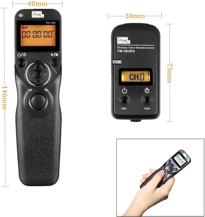 Pixel TW283-S1 Wireless Remote Trigger Timer Intervalometer Compatible with Sony a100 a200 a300 a350 a400 a450 a500 a550 a560 a580 a700 a850 a900 a37 a5 a5 a57 A65 A67 A77 A99 A77II A99II