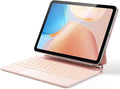 GreenLaw for iPad 11th(A16,2025)/10th(2022) Generation Case with Keyboard, Magic-Style Keyboard Stand, 7 Color Backlit, Stain-Resistant Surface, Multi-Touch Trackpad, Blush Pink