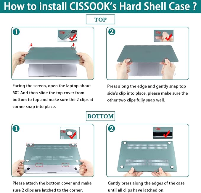 CISSOOK Compatible with MacBook Air 13 inch Case 2021 2020 2019 2018 Release - Image 8