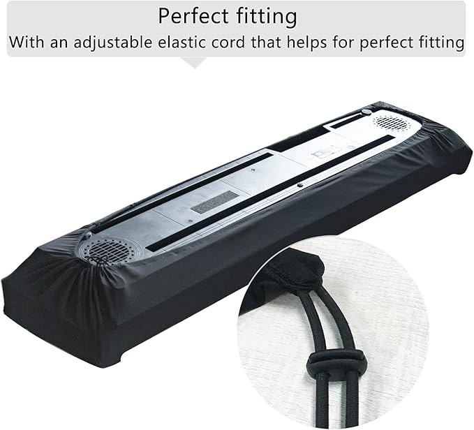 Piano Dust Cover 61-88 Keys Weighted Keyboard Small Keyboard Piano Covers Waterproof Locking Clasp Keep It From Dust and Dirt (76-88 KEYS)