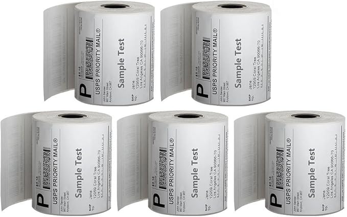 FungLam 4x6 Thermal Labels, 40 Rolls Thermal Printer Labels, 250 Labels/Roll, 1'' Core, Perforated and Strong Adhesive Shipping Labels, Compatible with Zebra and Most Thermal Label Printers