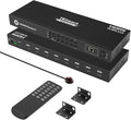 TESmart 8×1 HDMI Switch 8 in 1 Out 4K @ 60Hz HDCP with 19-inch Rack-Ears | RS-232 / LAN Control | IR Remote Control and Auto Switch | Auto Scan Time Interval - Black