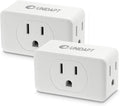 Unidapt Multi Plug Outlet Extender 2 Pack - 3 Way Wall Outlet Splitter, Cruise Ship Essentials Power Plug Adapter, Compact Travel Wall Tap Expander, Flat Angled Design, Home, Office, Dorm - White