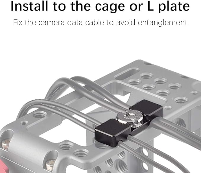 Camera Cage Cable Clamp - Portable Cage Fitting Wire Clip - Accessories Fixed Clip - 1/4 Inch Universal Lightweight Mounting