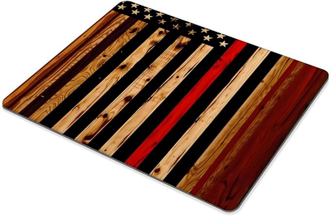 Wood American Flag Mouse pad Customized Mousepad Non-Slip Rubber Base Mouse Pads for Computers Laptop Office Desk Accessories Mouse pad