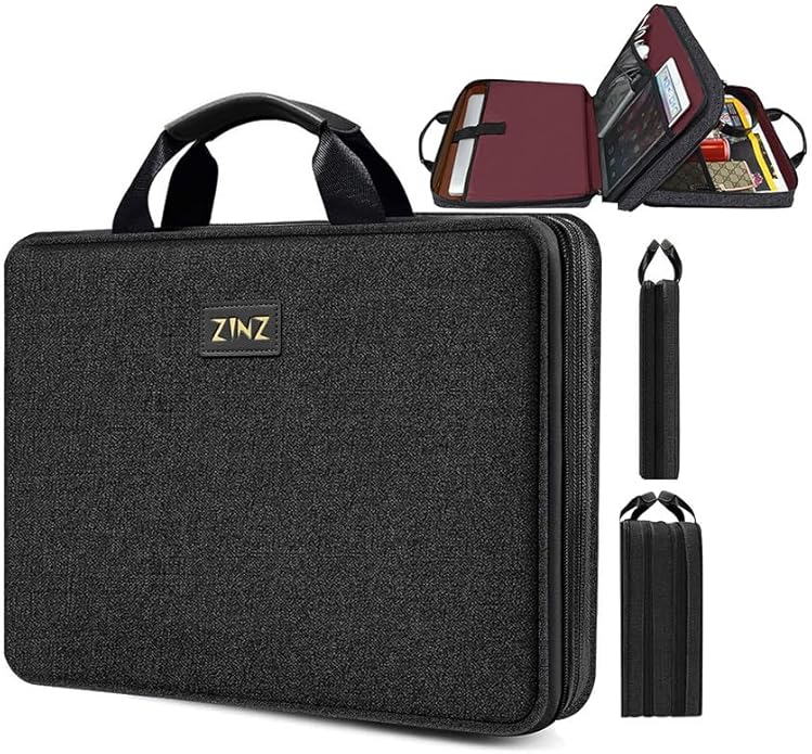 ZINZ Laptop Case Computer Sleeve Briefcase with Multi-pockets for 11.6 12.9 13 13.3 14 15 15.6 16 inch Notebooks