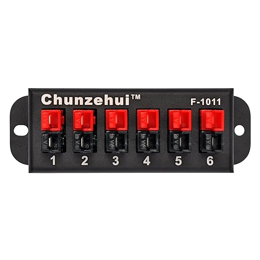 F-1011 6-Position 45A Power Pole Distribution Block Module, Connector Power Splitter Distributor Source Strip.