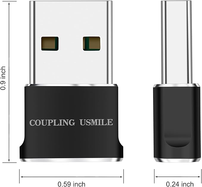 USB to USB C Adapter 4 packs for iPhone Fast Charging, Transfer and Type C OTG convert. USBC to A Compatible with iPhone 16 16e 15 Plus Pro Max,iPad Pro Air 4 Mini 6 almost USB devices