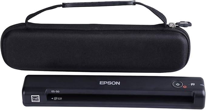 Aproca Storage Case Compatible with Epson Workforce ES-50 / ES-55R / ES-60W / ES-65WR / DS-30 / DS-70 / DS-80W Document Scanner, Portable Bag for Accessories