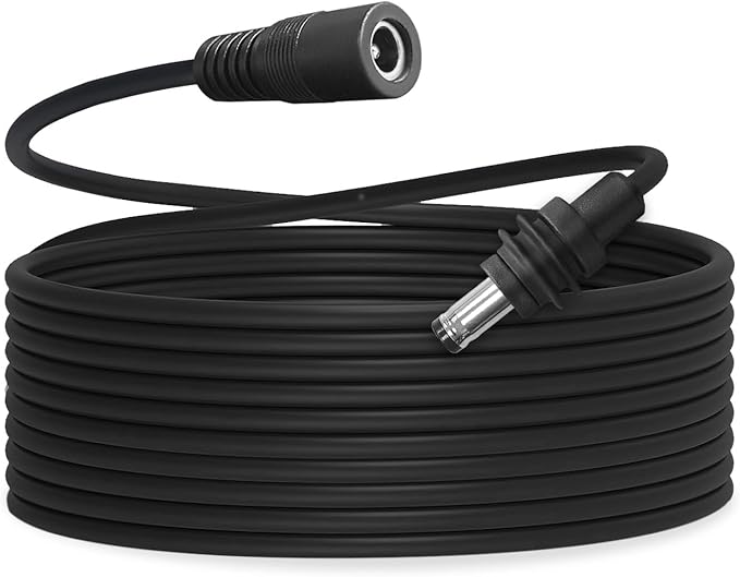 DC5521 Power Extension Cable for Starlink Mini,10FT 25FT 50FT 16AWG DC 5.5mm*2.1mm Cord for Starklink Mini Work with 20V/65W+ PD Source (25FT Female to Male)