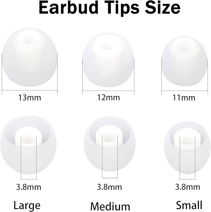 Silicone Replacement Earbud Tips Earbud Covers Fit Most in-Ear Earbuds - Image 2
