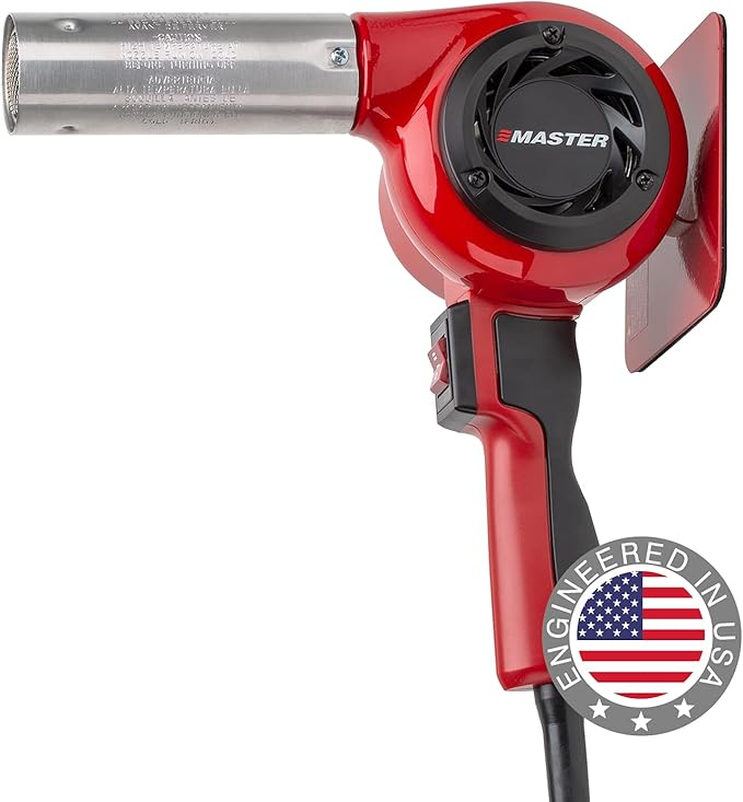 Master Appliance HG-301D Industrial Heat Gun, Quick Change Plug-In Heating Element, 800° F, 120V, 1440W, 12 Amps, Assembled In USA