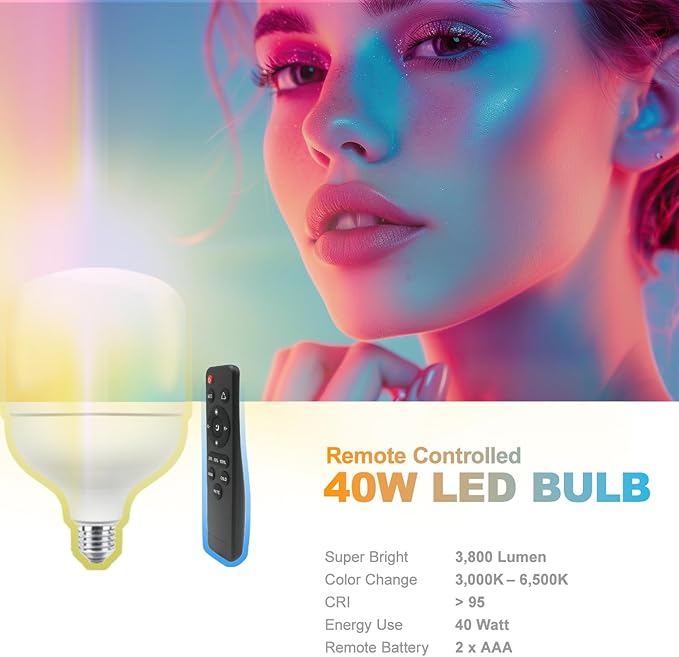 LimoStudio (LED Super Bright) 1600W Output Remote Control, 20 x 28 inch Softbox Continuous Lighting Kit, 3000K-6500K Adjustable Color Temperature, 7600 Lumen, CRI>95, Soft Box Light Diffuser, AGG3431