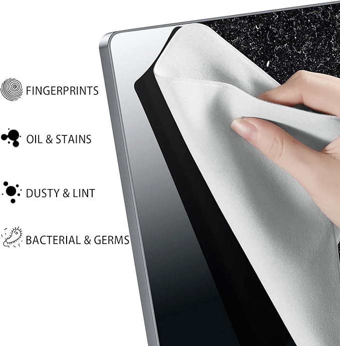 2 Pack Microfiber Liner Cleaning Cloth 15" 16" MacBook Air/MacBook Pro Screen Keyboard Imprint Protection, Keyboard Protector Compatible with MacBook Air 15.3" /MacBook Pro 15"/MacBook Pro 16"