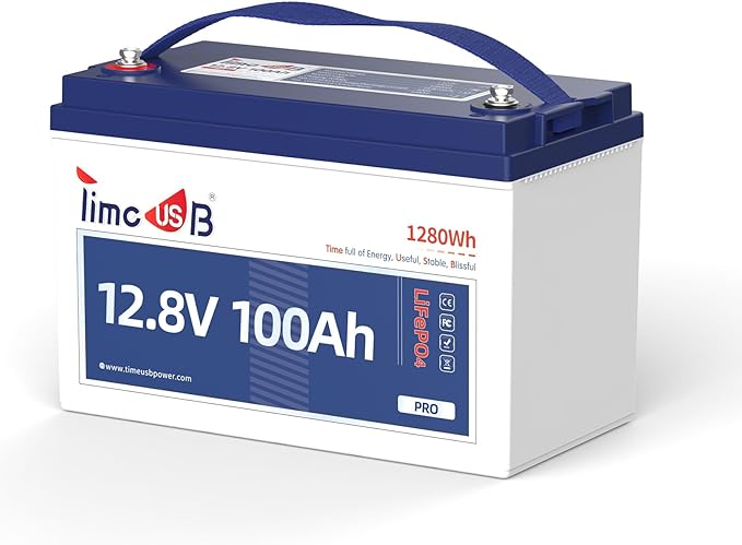 LiFePO4 Battery 12V100Ah Pro Group 31 Deep Cycle Battery with Upgraded 100A BMS Lithium Battery 4000-15000 Cycles 10-Year Lifetime for Off-Grid Applications RVs Marine Travel Trailer Camping