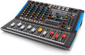 Pyle 6-Channel Bluetooth Studio Audio Mixer - DJ Controller w/ USB Drive - XLR Mic Input - +48V Phantom Power - 16 DSP Effects - MP3/WAV Playback - For Professional & Beginner Use - PMXU67BT