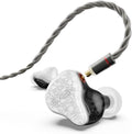 BASN Bmaster5 in Ear Monitors, 1DLC Diaphragm+4BA 5 Drivers IEM Earphones with Silver-Plated OFC Cable, Noise Isolation Wired Earbuds for Musicians (Glacier White)