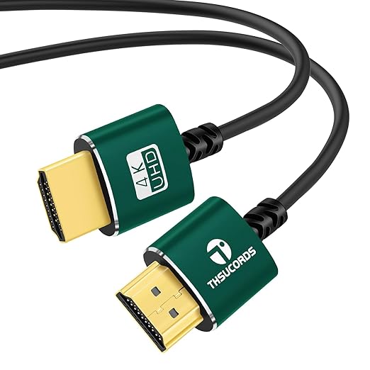 Slim HDMI Cable 3.3FT, Ultra Soft & Thin HDMI to HDMI Cord, Extreme Flexible & Skinny HDMI Wire Supports High Speed 4K@60Hz 18gbps 2160p 1080p