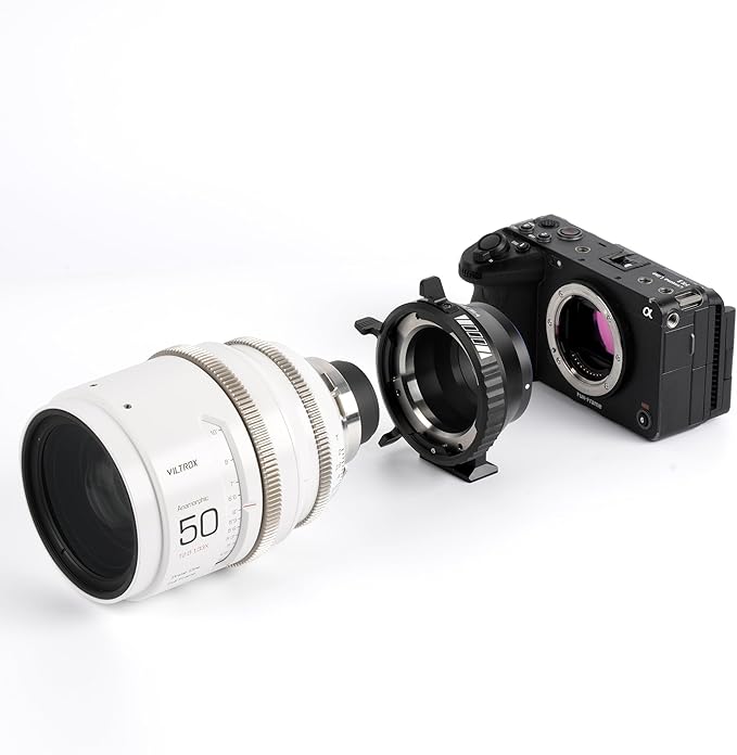 VILTROX PL-E Lens Adapter Mount Converter with Rotary Lock Compatible with PL Lens to E/NEX Mount Cameras A7S3, FS7, FS5, FX9, A7R4, R3 and More