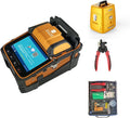 Fusion Splicer AI-9 Toolbox Kit with Auto Focus and 6 Motors for Trunk Line Construction, AI-9 Fusion Splicer Fiber Optic with Tutorial Video for Cable Splicing Projects