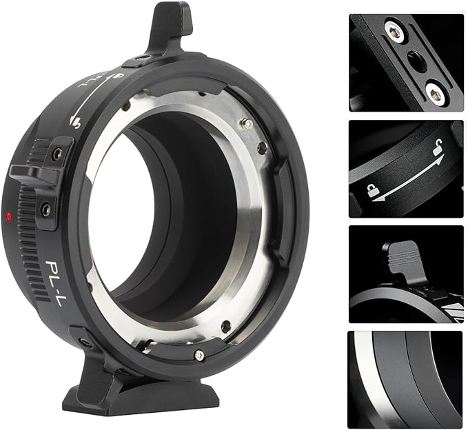 VILTROX PL-L Lens Mount Adapter with Security Lock Compatible with PL Mount Lens to L Mount Camera Panasonic S1 S1R S1H S5/Leica SL SL2 CL TL/Sigma fp L