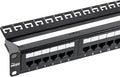 Tecmojo 24 Port Patch Panel, Cat6 Patch Panel, 1U Patch Panel, Network Patch Panel for 19 inch Rack Mount equipments, 10G Support, with Cable Management, Unshielded