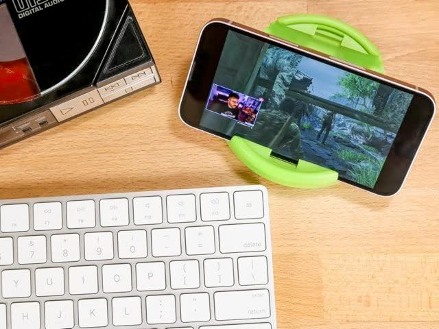 GoDonut – Phone Stand Original – Cell Phone Holder + Tablet Stand Desk Organizer – Compatible with Tablet, iPhone 16 15 14 Pro Max, Android & Most Smartphones - White