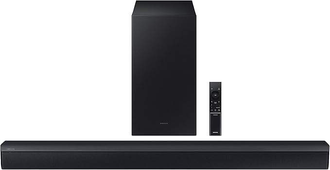 Samsung HW-C450 2.1ch Soundbar w/DTS Virtual X, Subwoofer Included, Bass Boost, Adaptive Sound Lite, Game Mode, Bluetooth, Wireless Surround Sound Compatible