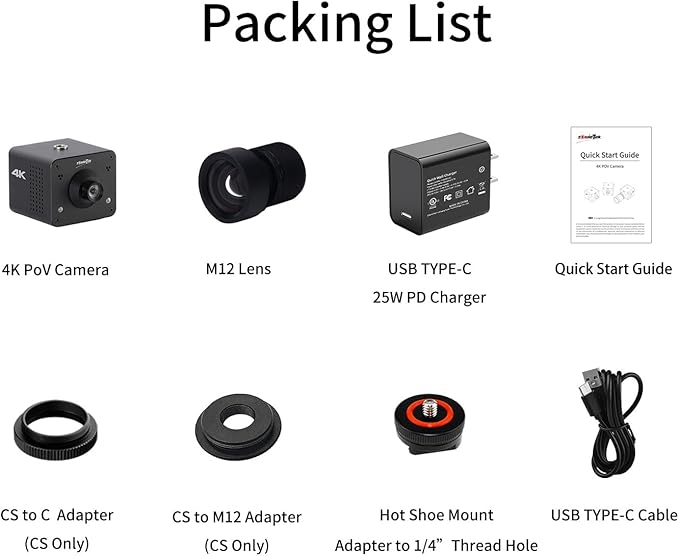 4K Native NDI HX3 POV Webcam Camera PoE, ZowieCAM, Simultaneously HDMI & SDI Output, RTSP/RTMP(s)/SRT, Standalone Live Streaming to YouTube/Twitch for Webcast, Meeting, Teaching & Gaming (M12)
