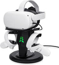 alcopanda VR Stand, Headset Charging Dock, VR Display Stand Accessories for Meta Quest 2, PSVR 2,Rift, Rift S,Valve Index Headset and Touch Controllers