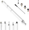 Stylus Pen for Touchscreen - Versatile 4 in 1 High Sensitivity and Precision Tablet Stylus Pen, Universal for iPad,iPhone,Samsung,Android All Capacitive Touch Screens-White