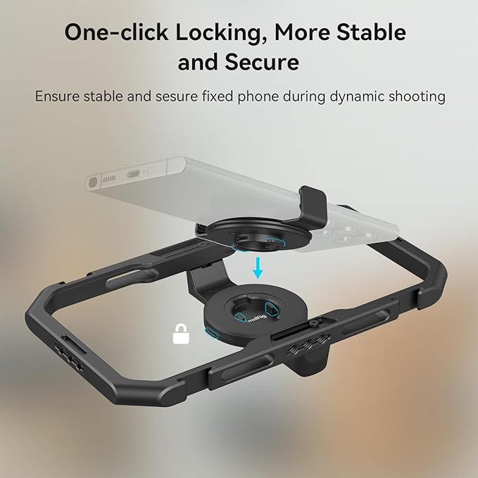 SmallRig Universal Quick Release Phone Cage, Aluminium Alloy Magnetic Smartphone Video Rig Support for MagSafe, Phone Video Rig for iPhone 16 15 14 Pro Max for Samsung for Huawei and More
