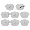 uxcell 8 Pcs 50mm (1.97 Inch) Desk Grommet, Plastic Cable Hole Cover, Wire Cord Cable Organizer for Home Office Computer Desk Cabinet, Gray