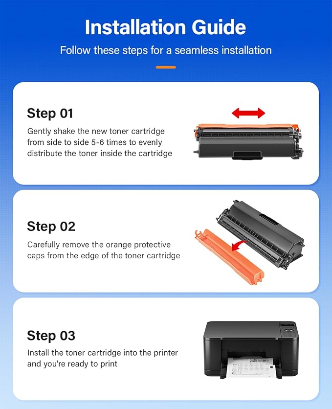 TN336 Toner Cartridge 4-Pack Replacement Compatible for Brother TN-336 TN331 TN315 MFC-L8850CDW HL-L8350CDW MFC-L8600CDW HL-4150CDN MFC-9970CDW DCP-L8400 L8450 HL-L8250 L8650 L8850 4570CDW Printer Set