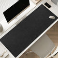 Leather Desk pad for Computer and laptops, Ideal for Gaming and Office use, Large Mouse pad and Keyboard mat,Desk mat Special for Man. A complimentary Wrist pad and Phone Stand.(Black, 15.7"x 31.5")