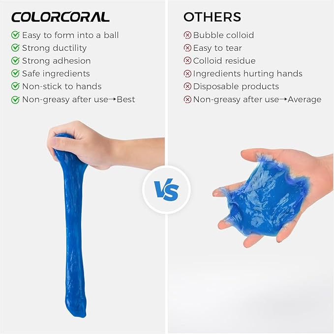 COLORCORAL Universal Cleaning Gel for Office Electronic Products Keyboard Cleaner Dust Cleaning Gel for Car Interior Cleaning,Car Putty Reusable Slime goo, Magic Cleaning Putty for Vehicle Vents