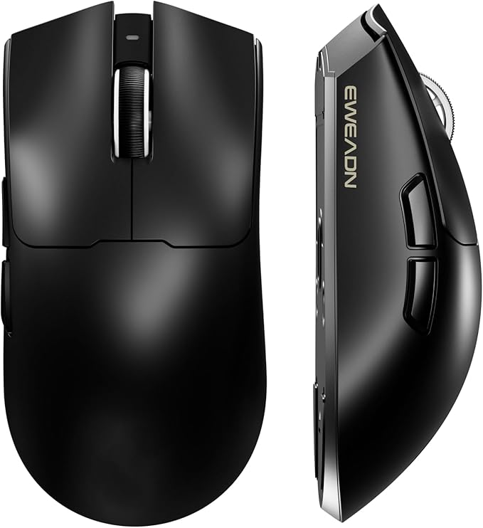 S9 Pro Wireless Gaming Mouse, 59G Ergonomic Computer Mouse, Triple Modes, 8K Polling, 26K DPI, PAW3395 Optical Sensor, Kailh Switch, 250h Battery Life, Programmable for PC/Win/Mac(Black)