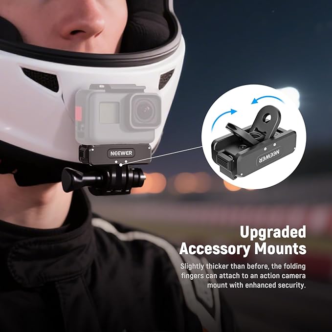NEEWER Magnetic Mount Adapter Compatible with DJI Osmo 360 / Action 5 Pro/4/3, Upgraded Metal Quick Release Action Camera Mount Vlogging Accessories with 1/4" Tripod Thread, AC011