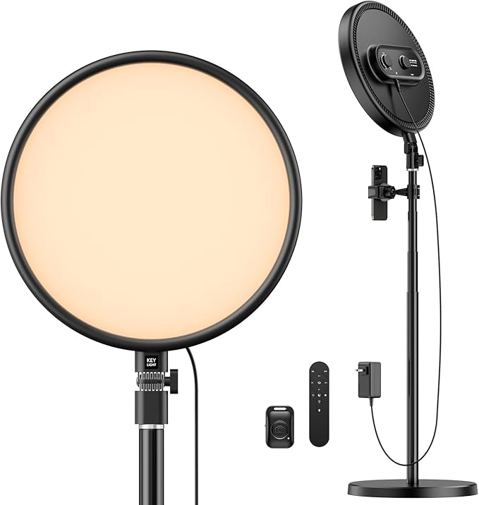 Weilisi Large Ring Light with 79" Stand, 6500K Professional Full-Screen Big Ring Light with Stand and Phone Holder, Selfie Light with Remote for Studio Video Photography, TikTok, YouTube, Live Stream