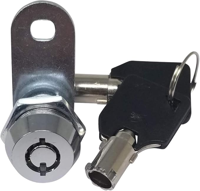 Admiral Locks Tubular Cam Lock, Keyed Alike Removable Key RV Compartment Storage Lock Cabinet Locks (Chrome Pack of 1, 5/8" 180°)